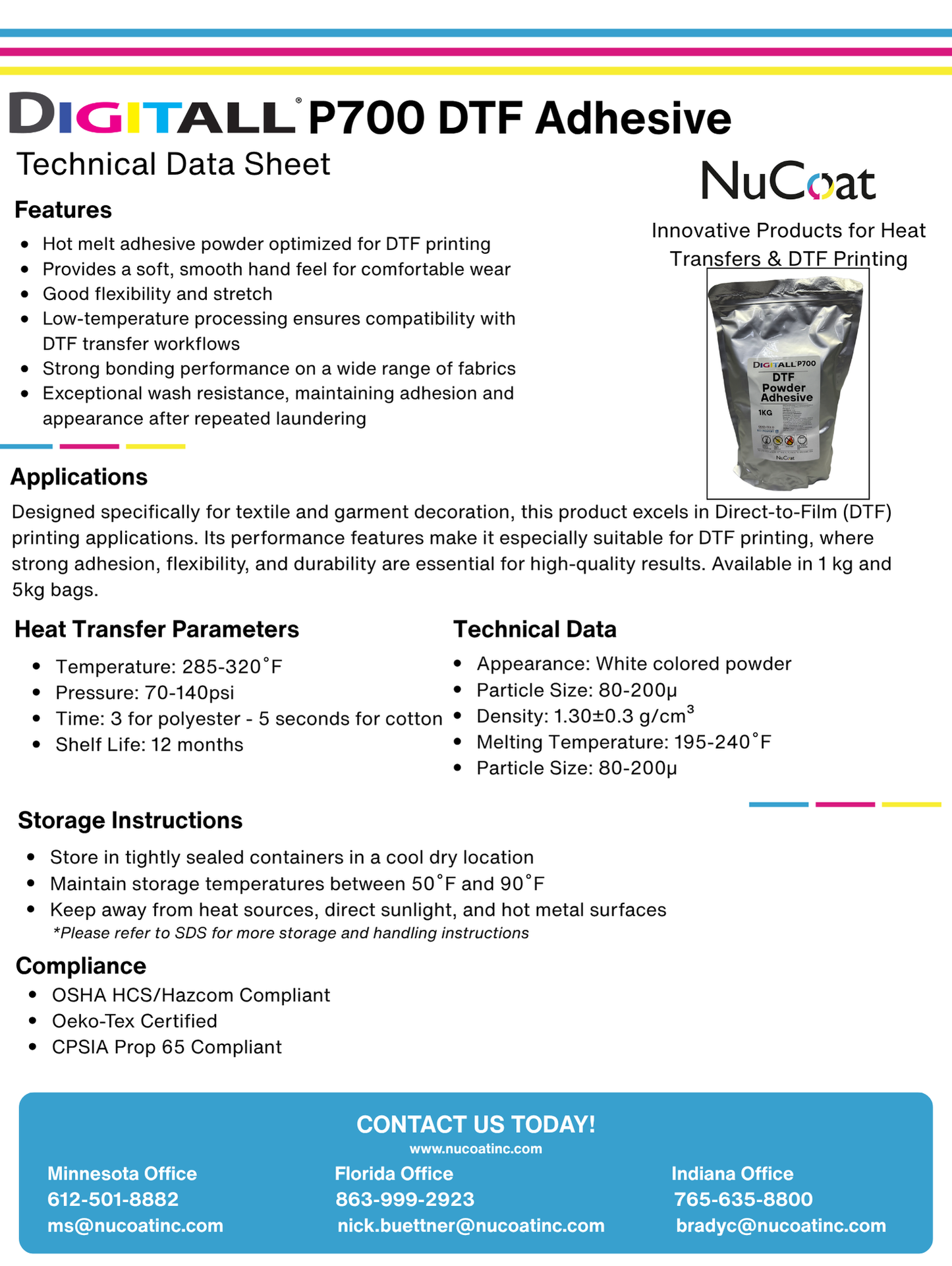 DIGITALL P700 DTF Adhesive Powder 5 Kilo