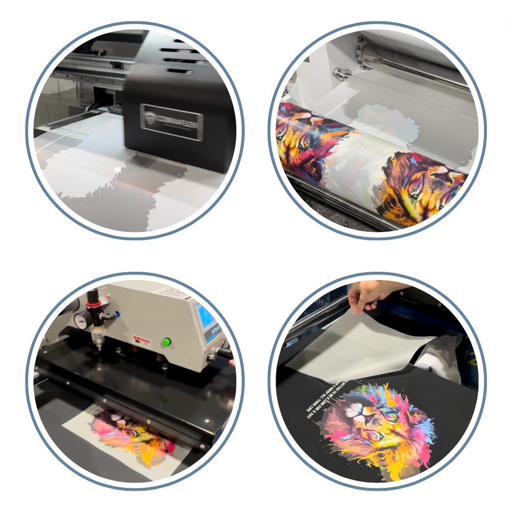 24" 4-Head DTF Printer with Shaker Dryer