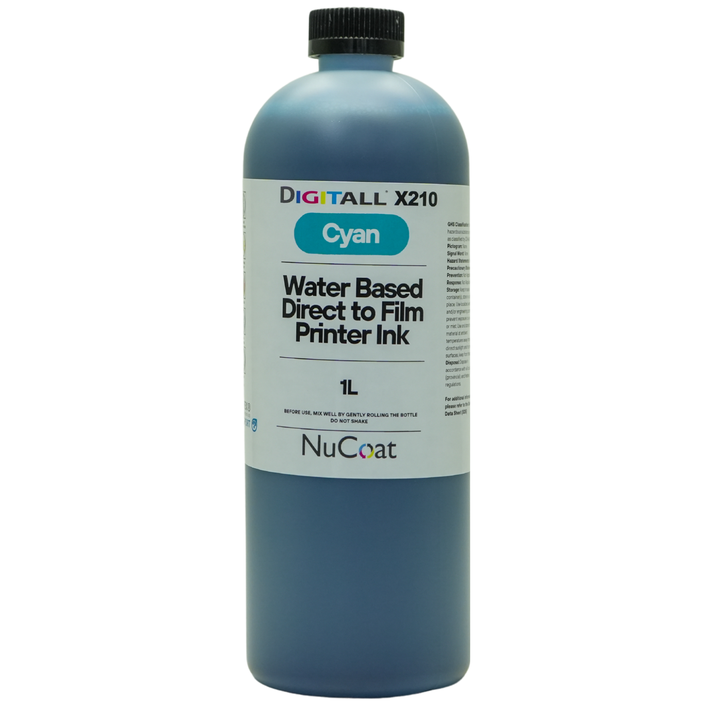 DIGITALL X210 CMYKW DTF Inks 1 Liter Bottle