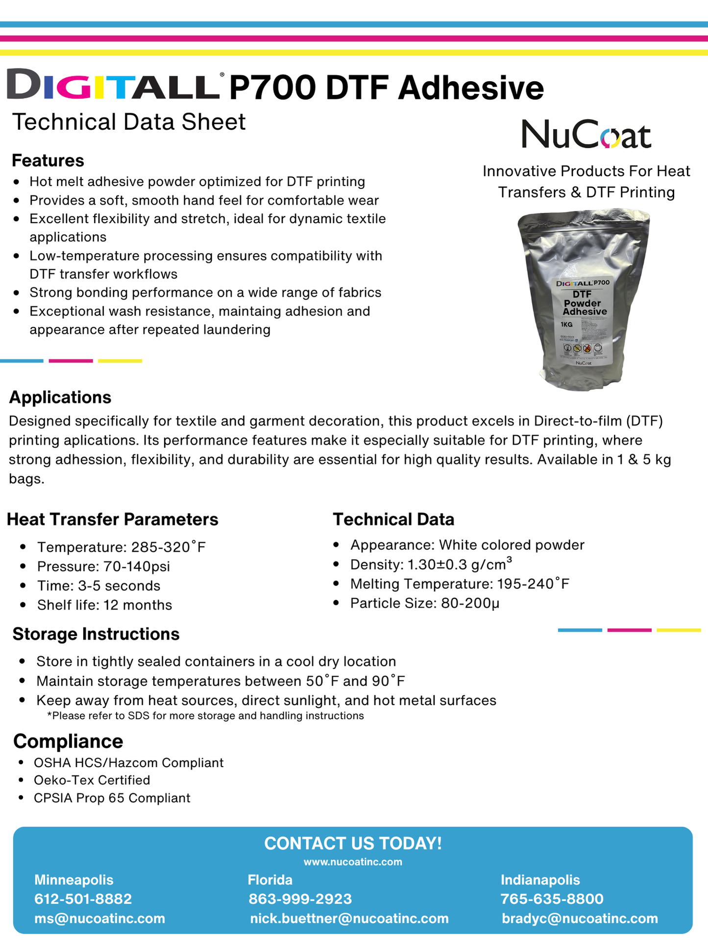 Digitall P700 DTF Adhesive Powder 1 Kilo