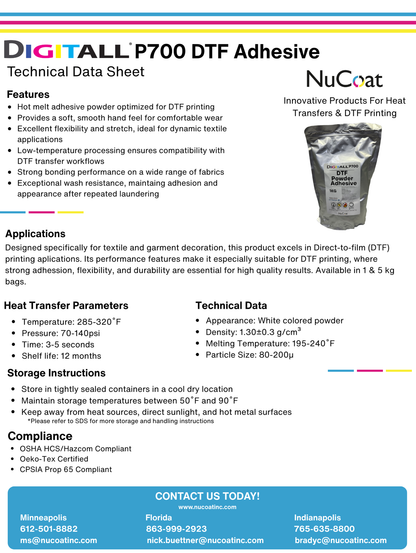 Digitall P700 DTF Adhesive Powder 1 Kilo