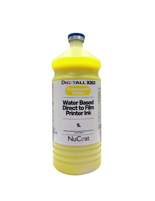 Digitall X203 Fluorescent Yellow and Fluorescent Magenta DTF Inks 1 Liter Bottle